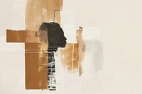 Collage of a light brown art backgrounds abstract.