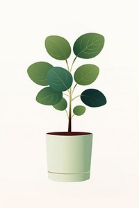An Indoor small green plant in a plant pot leaf houseplant flowerpot. AI generated Image by rawpixel.