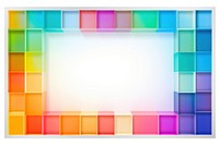 Rectangle backgrounds rainbow frame.