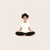 Girl in yoga sitting sports adult. AI generated Image by rawpixel.