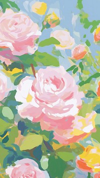 Roses garden painting backgrounds abstract.