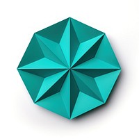  Octagon shape paper turquoise origami. AI generated Image by rawpixel.