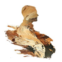 Man with a brown brush stroke art painting adult.