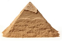 Sand pyramid architecture white background archaeology.