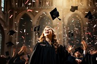 Graduation celebration adult happy. AI generated Image by rawpixel.
