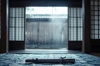 Japanese warrior weapon window light door.