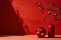 Chinese newyear plant red celebration. AI generated Image by rawpixel.
