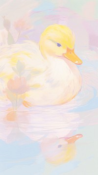 Cute duck painting drawing animal.