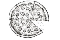  Pizza sketch drawing food. AI generated Image by rawpixel.