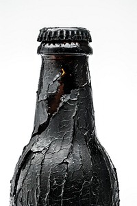 A bottle burnt drink white background refreshment.