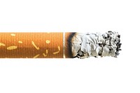 A cigarette burnt white background livestock ashtray.