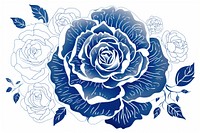 Rose pattern drawing flower.