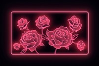 PNG Light rose neon flower. AI generated Image by rawpixel.