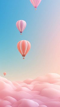 Balloon backgrounds aircraft cloud. AI generated Image by rawpixel.