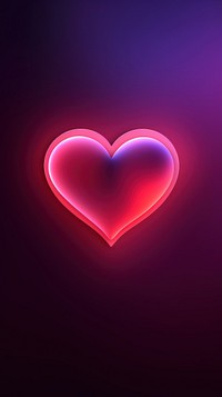 Pastel neon heart abstract night red. AI generated Image by rawpixel.
