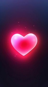 Pastel neon heart abstract night red. AI generated Image by rawpixel.