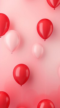 Red and pink balloons room backgrounds celebration anniversary. AI generated Image by rawpixel.