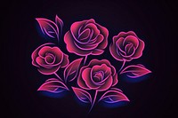 PNG Rose pattern purple flower. AI generated Image by rawpixel.