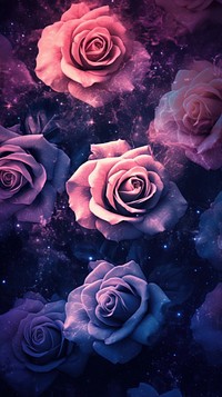 Black roses field backgrounds flower galaxy.