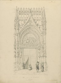 Portaal van de Kathedraal van Sevilla (c. 1850) by Pierre Joseph Hubert Cuypers