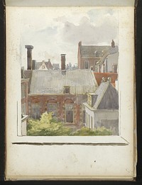 Stadsgezicht vanuit een venster (1822 - 1880) by Reinier Craeyvanger