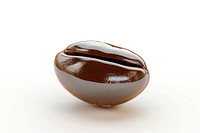 Coffee bean simple shape white background confectionery freshness.