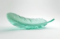 Feather simple shape lightweight turquoise porcelain.