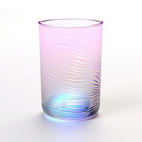 Line pattern glass cylinder vase.