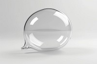 Speech bubble glass transparent sphere.