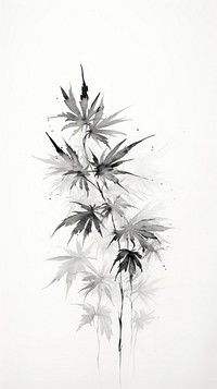 Cannabis bud drawing sketch plant.