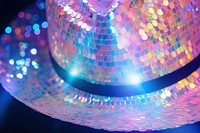 Hat party texture lighting glitter illuminated.