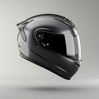 Motorcycle helmet  gray gray background protection.