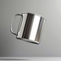 Stainless mug  coffee drink gray.