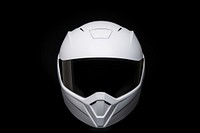 Full face motorcycle helmet white protection headwear.