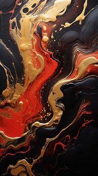 Acrylic pouring art abstract painting black.