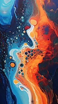 Acrylic pouring art abstract painting pattern.