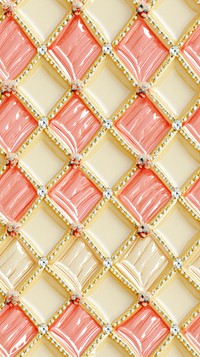 Argyle pattern yellow food confectionery.