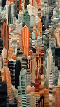 City metropolis textile pattern.
