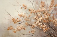 Maple tree border painting backgrounds blossom.