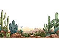 Cactus desert plant white background tranquility.