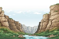 Pierriver canyon landscape mountain outdoors.