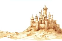 Sand castle architecture outdoors drawing.