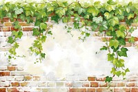 Brick wall architecture backgrounds plant.