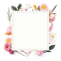 Flowers pattern plant frame. AI generated Image by rawpixel.
