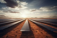 Solar farm sky outdoors nature.