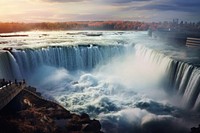 Niagara falls landscape waterfall outdoors.