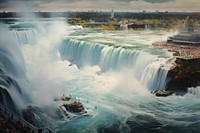 Niagara falls waterfall landscape outdoors.
