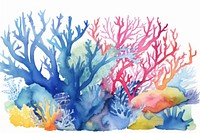 Blue coral reef painting outdoors nature.