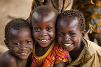 African kids child smile togetherness.