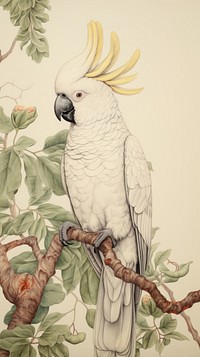 Wallpaper cockatoo drawing parrot animal.